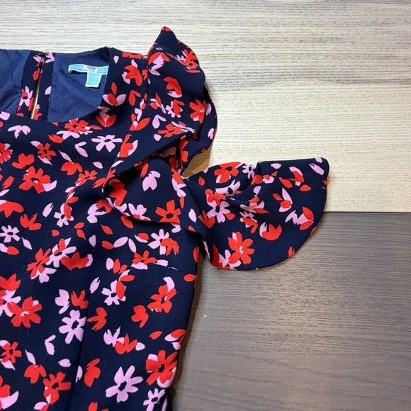 Draper James Romper Women 4 Painterly Floral Cold Shoulder Floral - Picture 7 of 13